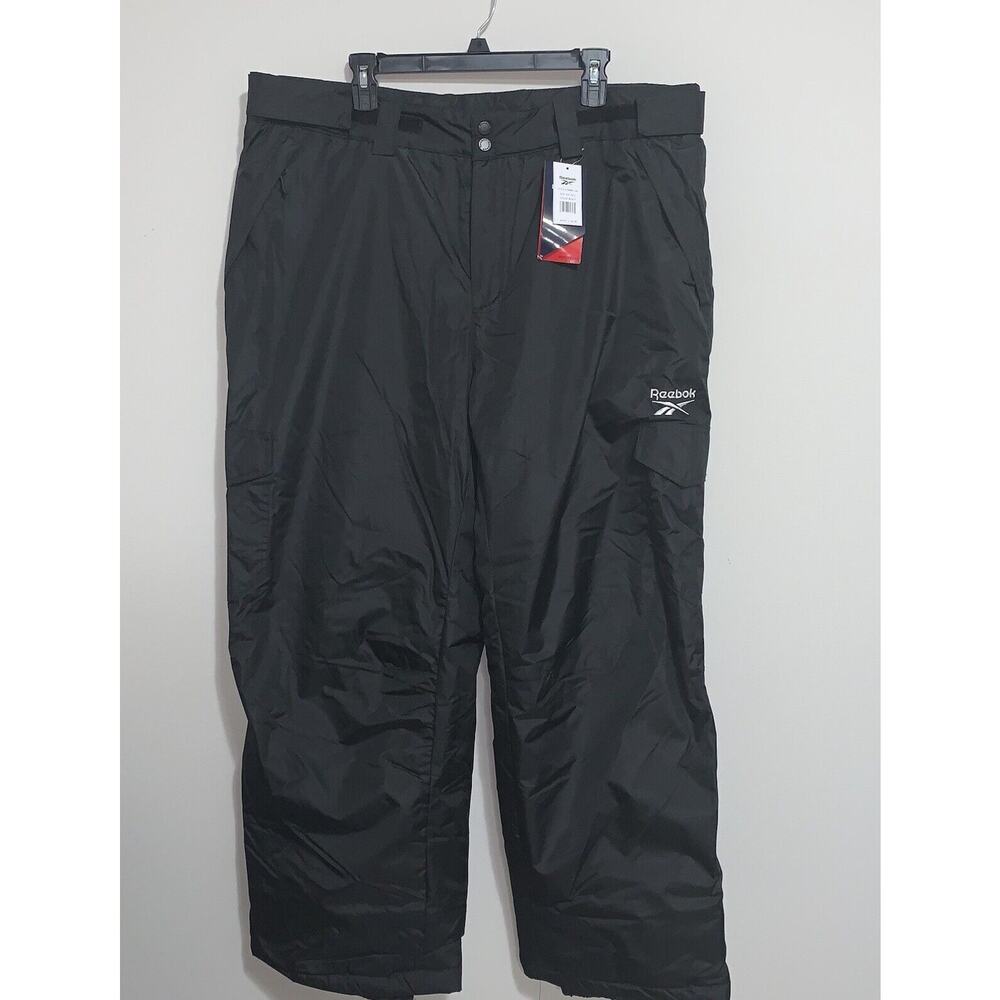 Reebok Mens Ski Snow Pants XXL Black Winter Outdoors Snowboard OMRB1164 NWT $130